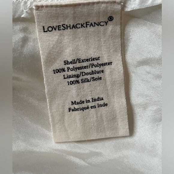 LOVESHACKFANCY Devyn white Gown V-neck Maxi /size 6 - Picture 15 of 17